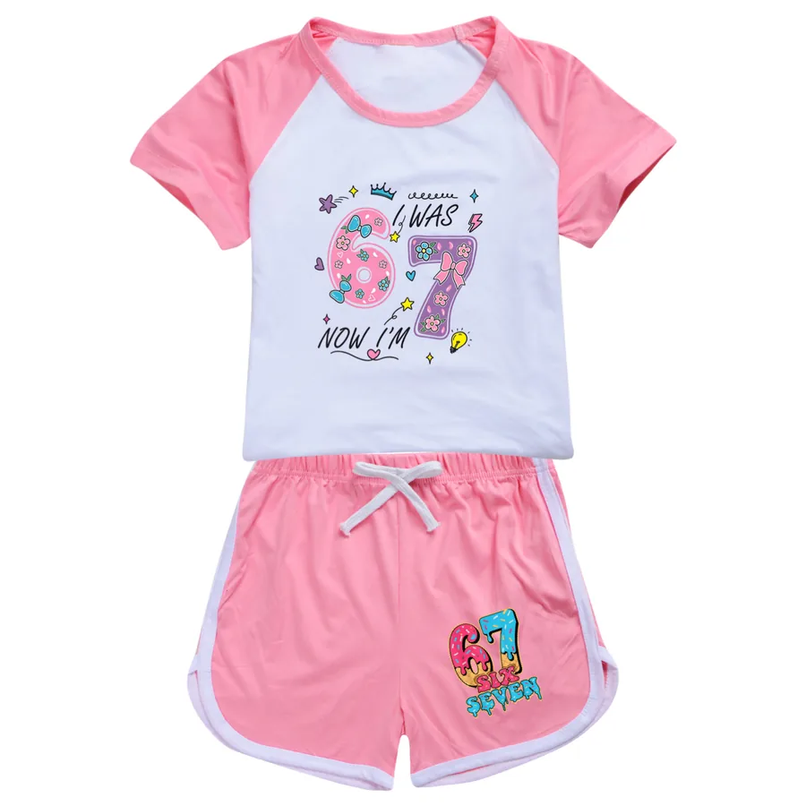 Tee & Shorts Active Set, Style 05 · Set · Pink