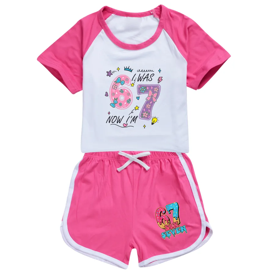 Tee & Shorts Active Set, Style 06 · Set · Rose