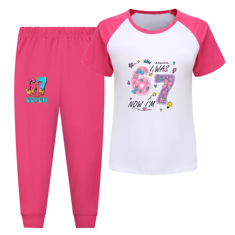 Tee & Shorts Active Set, Style 09 · Pants · Rose