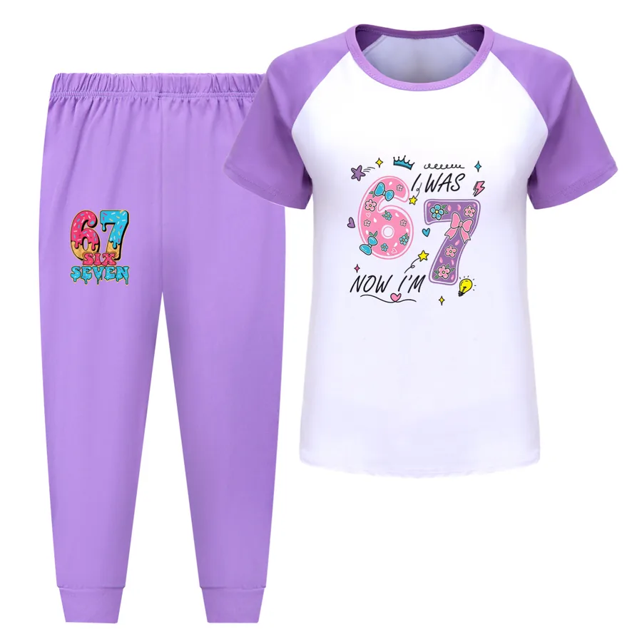 Tee & Shorts Active Set, Style 10 · Pants · Purple