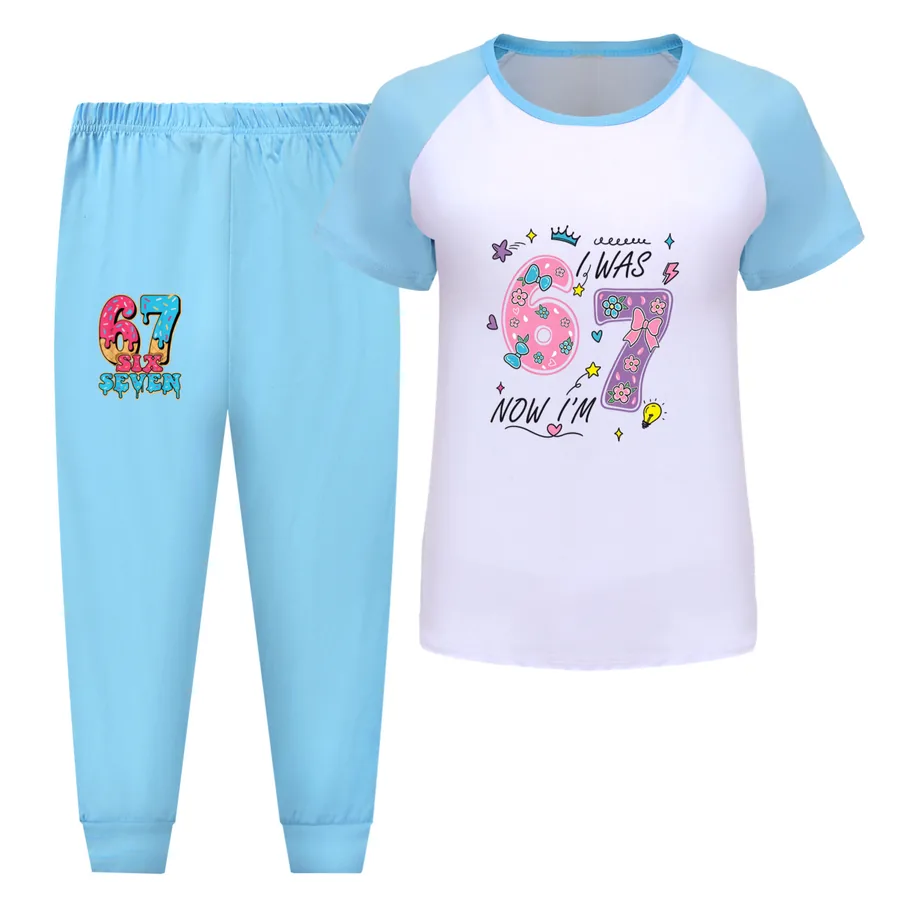 Tee & Shorts Active Set, Style 11 · Pants · Light Blue