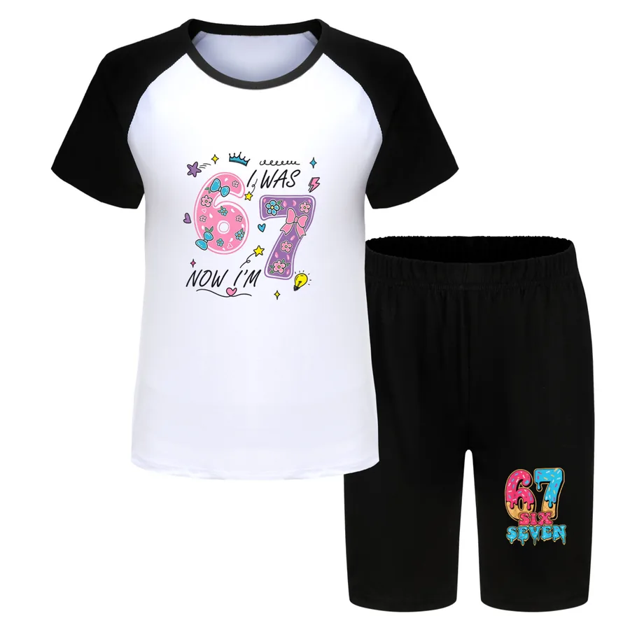 Tee & Shorts Active Set, Style 16 · Black