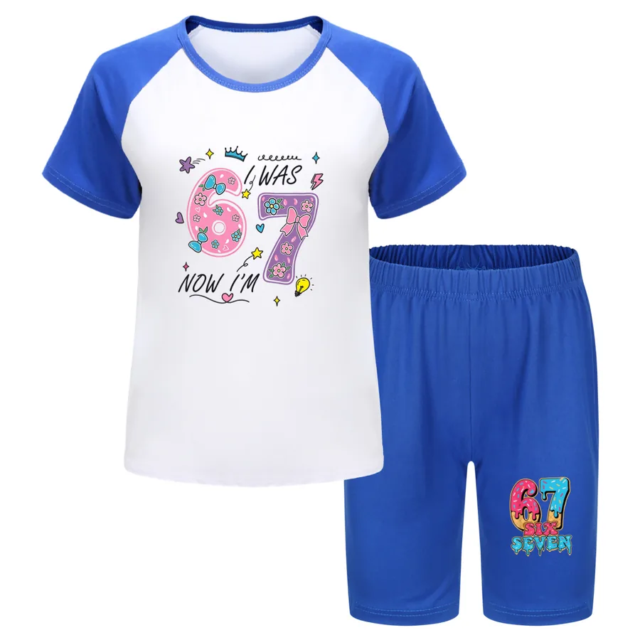 Tee & Shorts Active Set, Style 18 · Blue