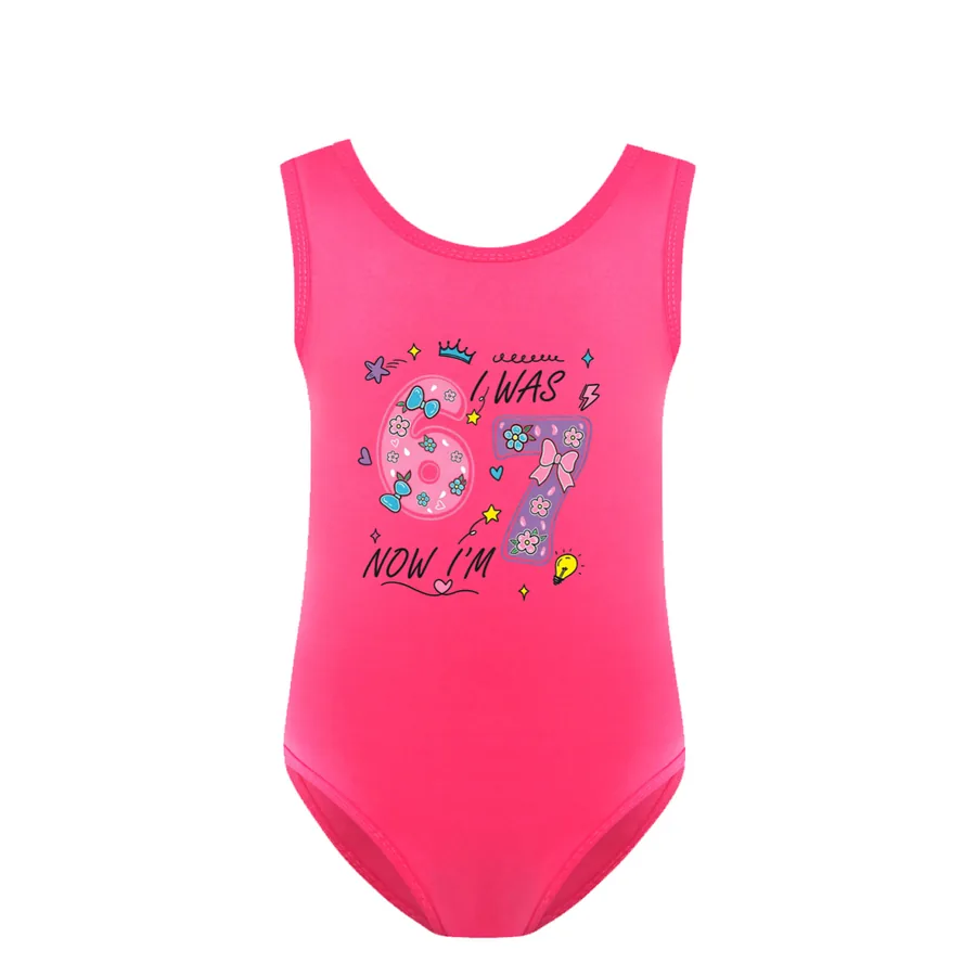 Girls’ Swimsuit & Cap Set, Style 32 · Rose