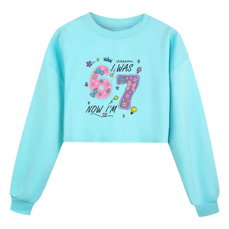 Cropped Sweatshirt Play Set, Style 02 · Sky Blue