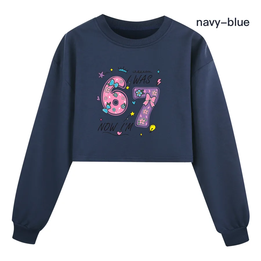 Cropped Sweatshirt Play Set, Style 06 · Navy