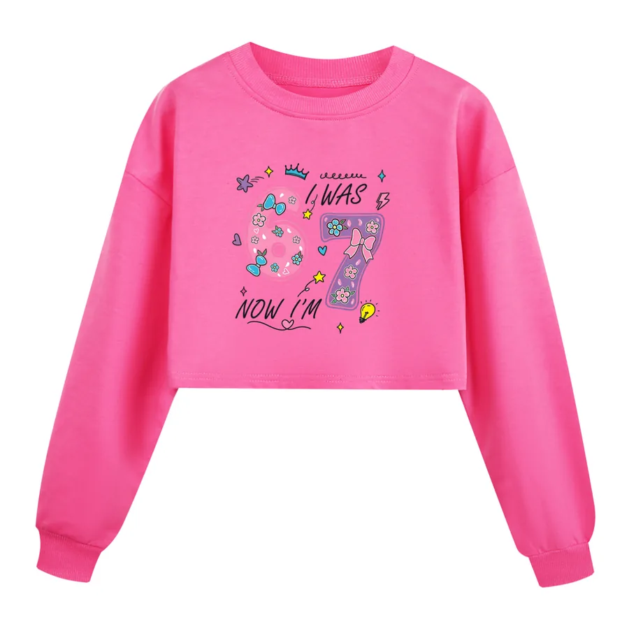 Cropped Sweatshirt Play Set, Style 07 · Rose