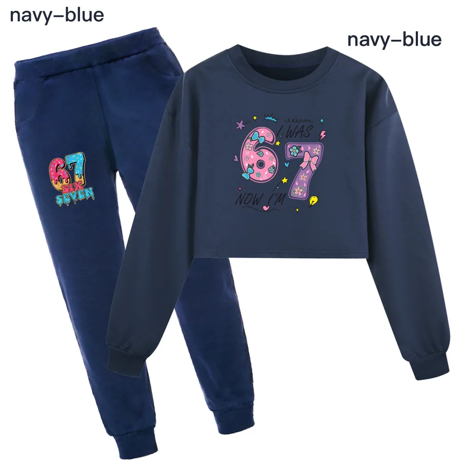 Cropped Sweatshirt Play Set, Style 08 · Set · Royal Blue