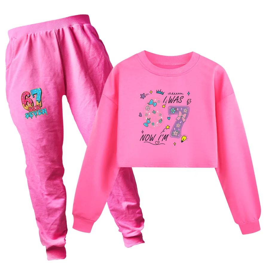 Cropped Sweatshirt Play Set, Style 09 · Set · Rose