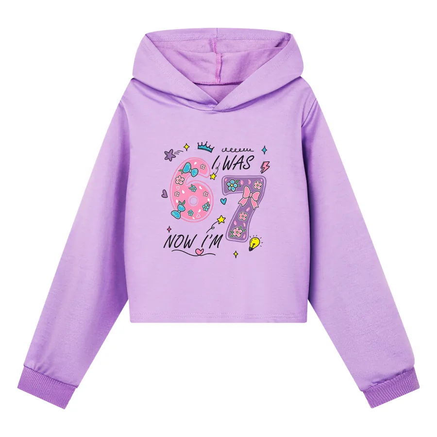 Cropped Hoodie Set, Style 01 · Purple
