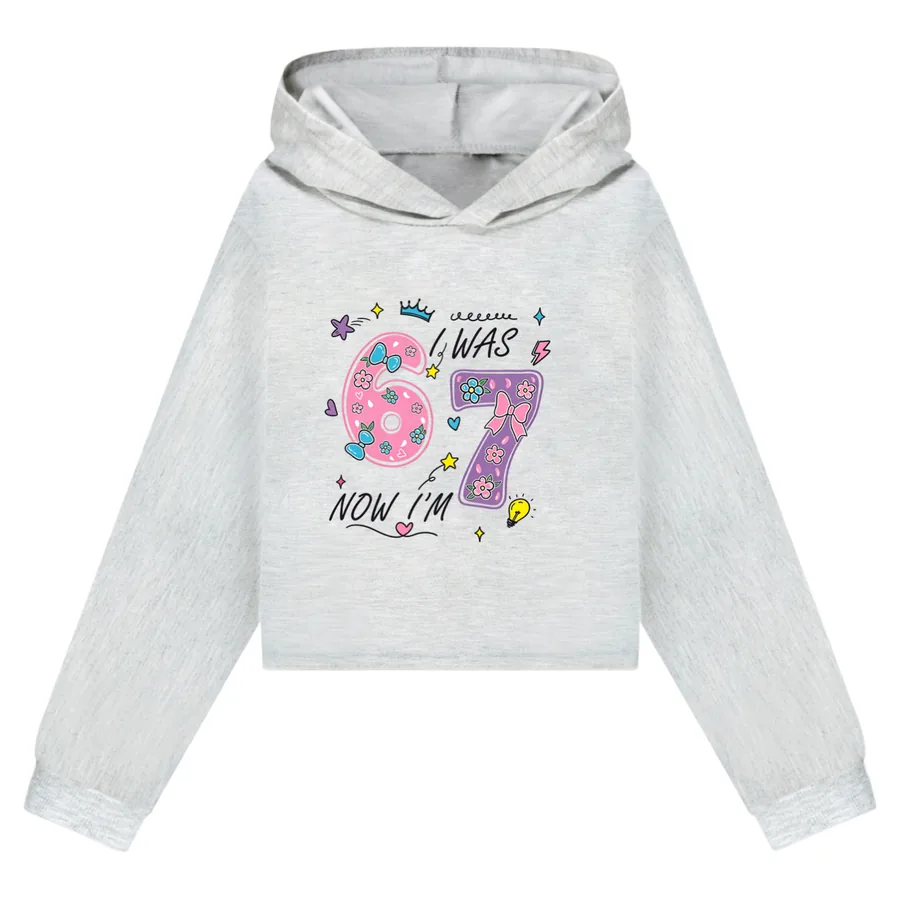 Cropped Hoodie Set, Style 03 · Grey