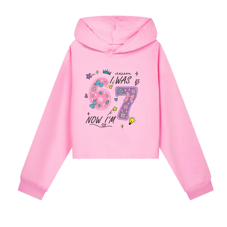 Cropped Hoodie Set, Style 07 · Pink