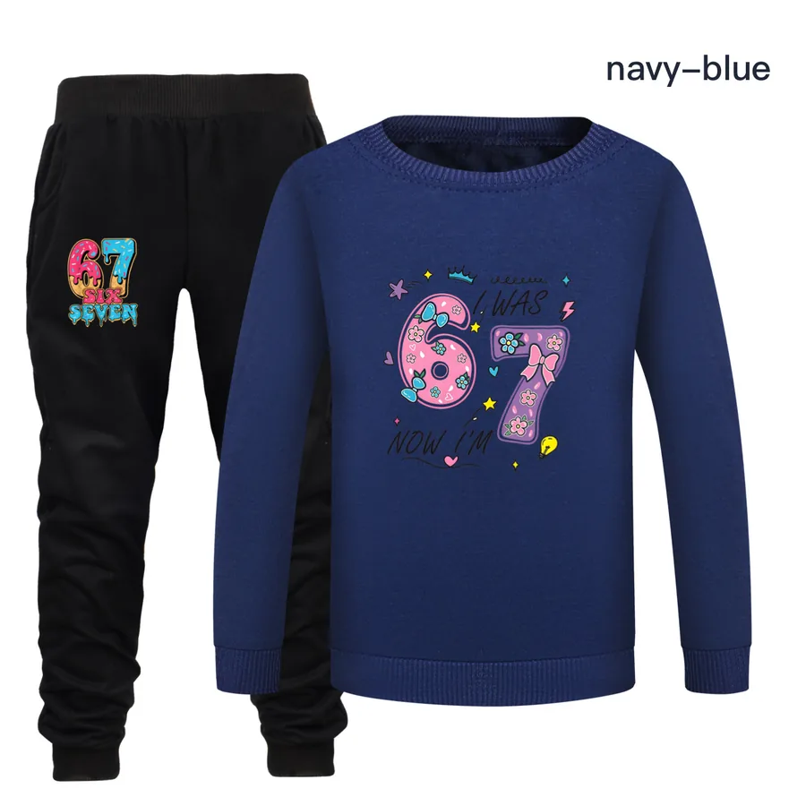 Crewneck Sweatshirt Set, Style 26 · Royal Blue