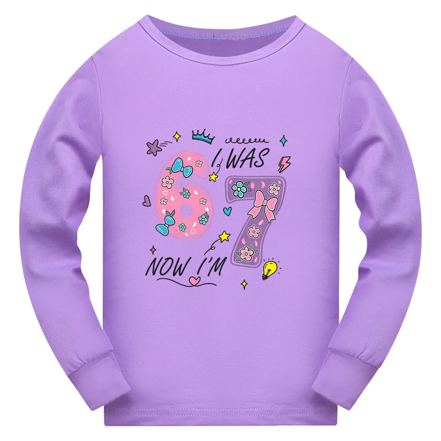 Everyday Long & Short Sleeve Tee, Style 01 · Long Sleeve · Purple