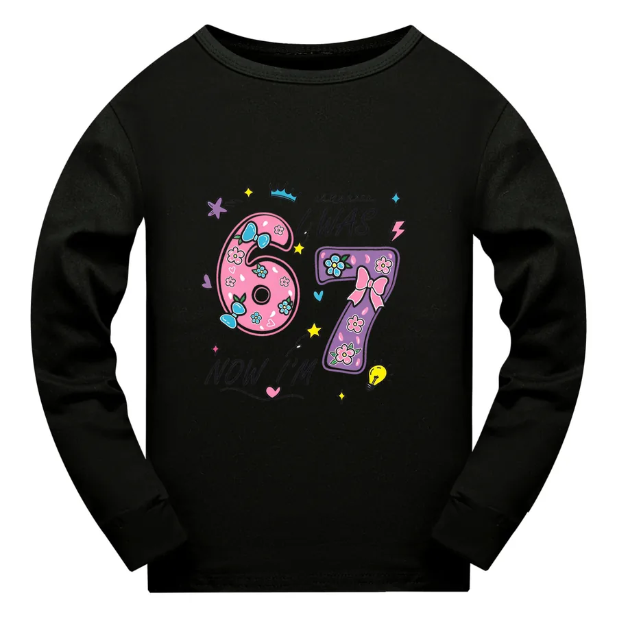 Everyday Long & Short Sleeve Tee, Style 05 · Long Sleeve · Black