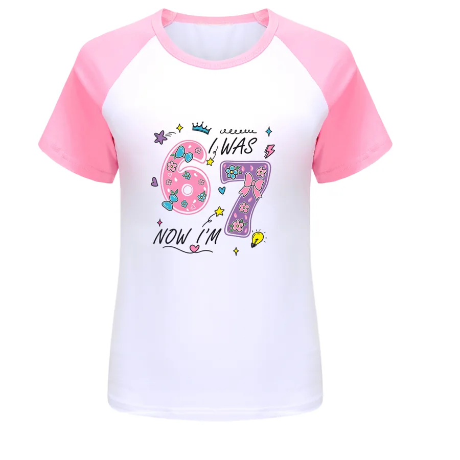 Everyday Long & Short Sleeve Tee, Style 13 · Short Sleeve · Pink