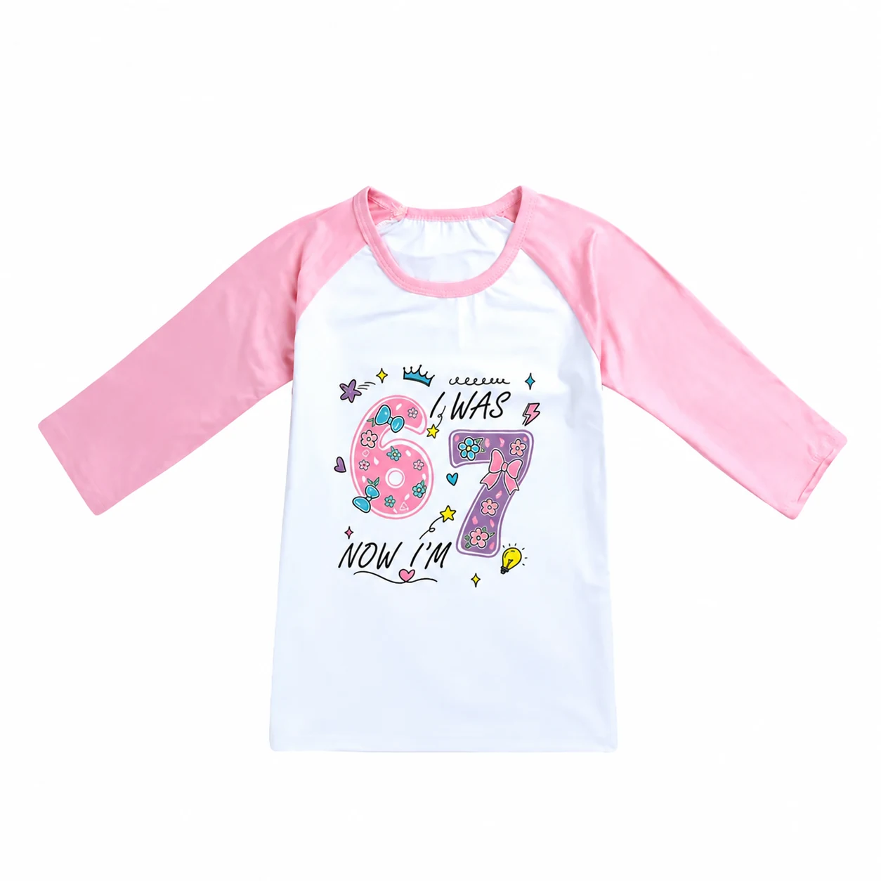 Everyday Long & Short Sleeve Tee, Style 38 · Short Sleeve · Pink