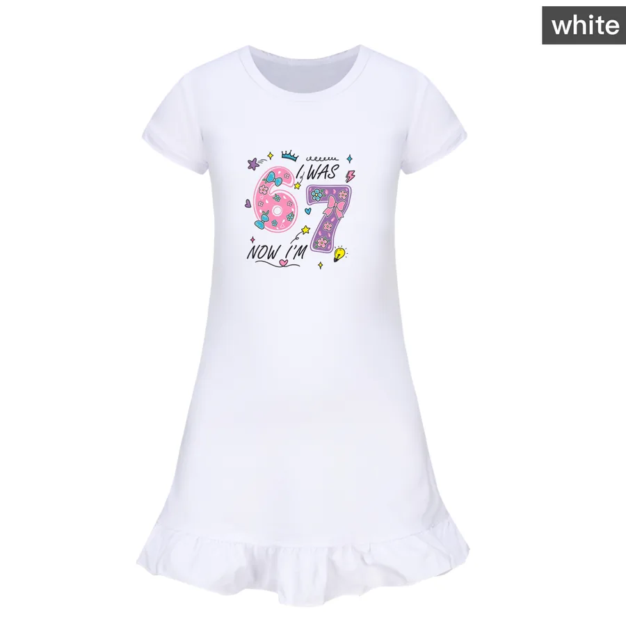 Ruffle-Hem Jersey Dress, Style 04 · White