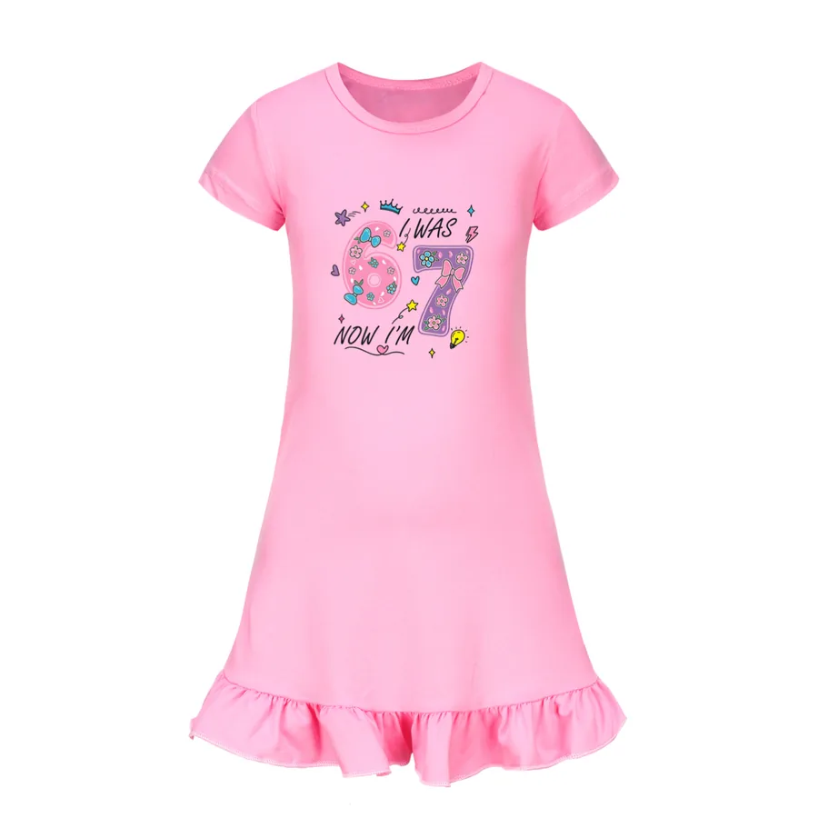 Ruffle-Hem Jersey Dress, Style 05 · Pink
