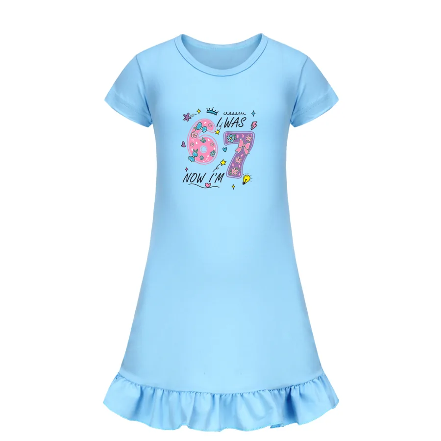 Ruffle-Hem Jersey Dress, Style 10 · Light Blue