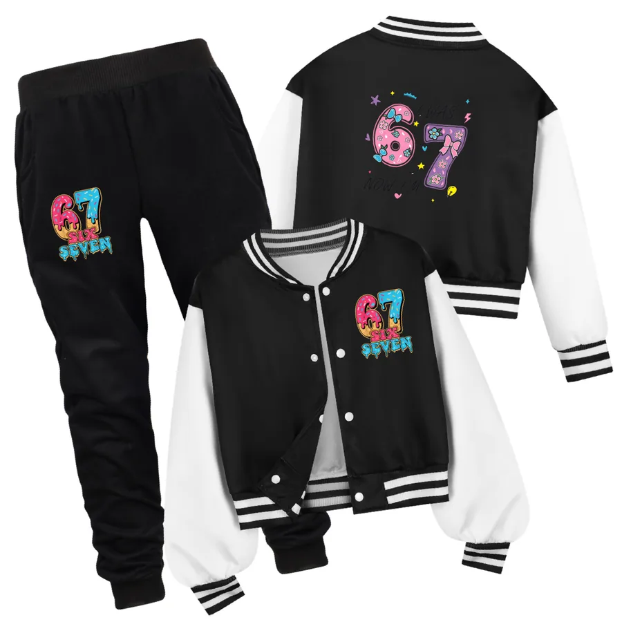 Playtime Varsity Layering Set, Style 08 · Set · Black