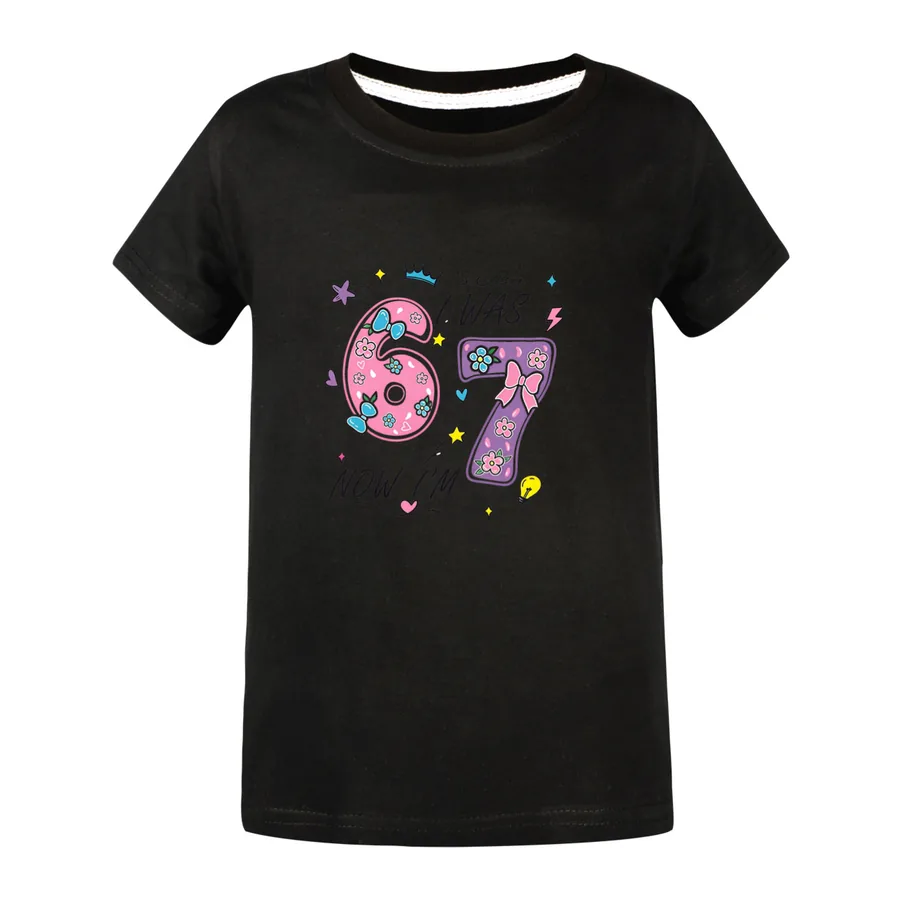 Graphic Tee & Jogger Set, Style 07 · Black