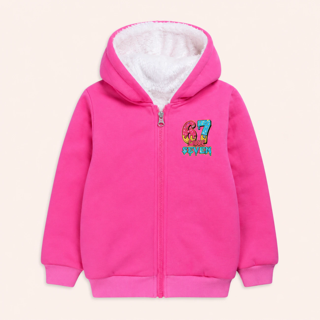 Warm-Lined Graphic Hoodie product view