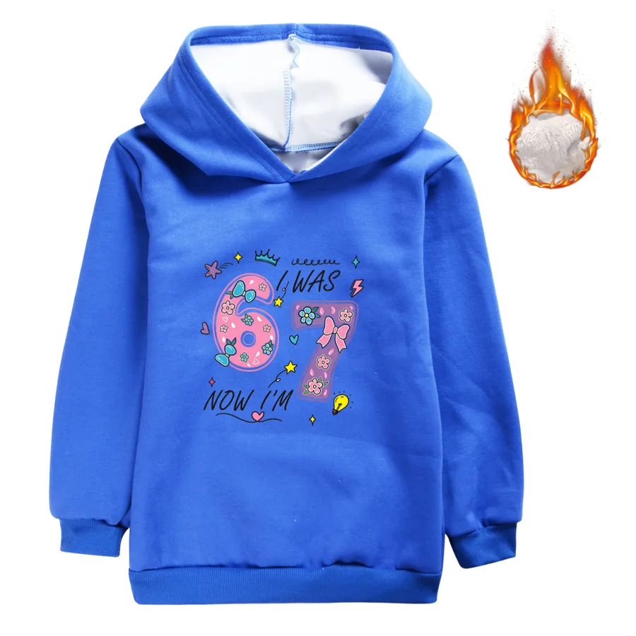 Warm-Lined Graphic Hoodie, Style 09 · Deep Blue