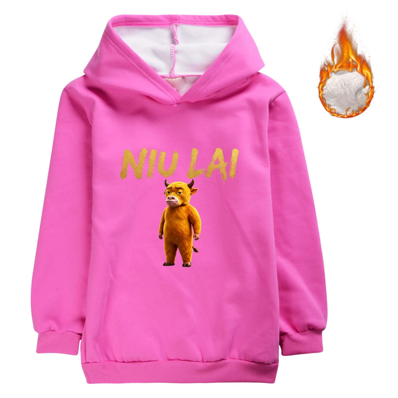 Warm-Lined Graphic Hoodie — 5813 Edition, Style 11 · Rose