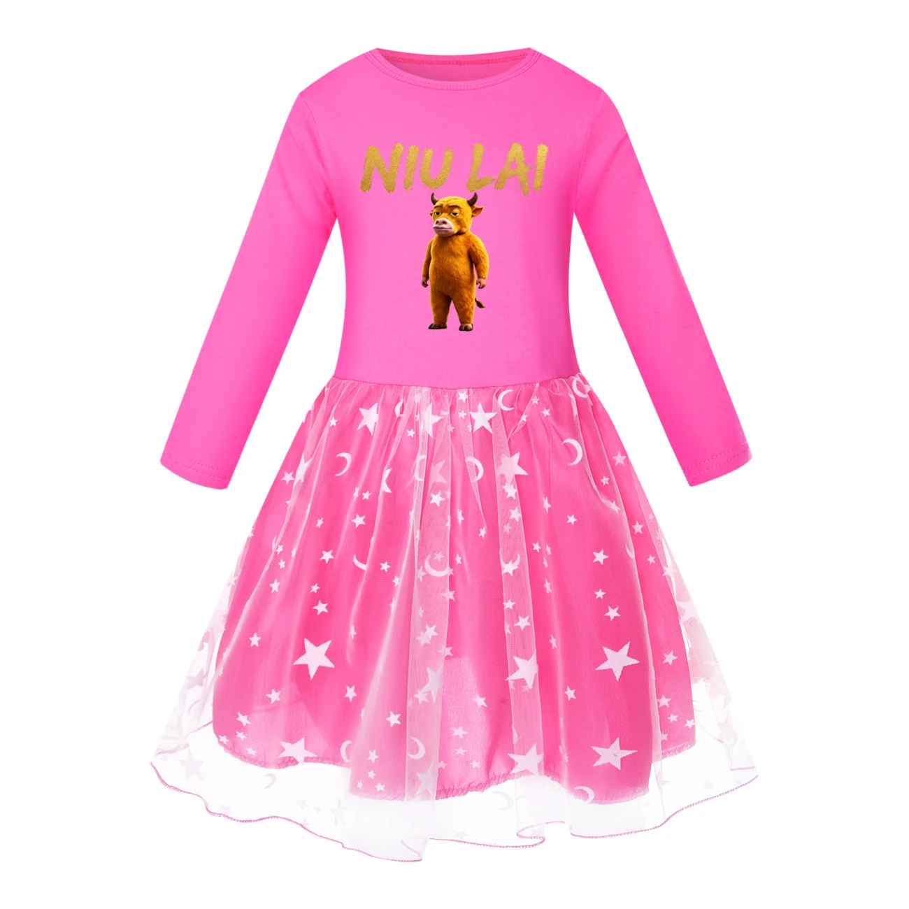 Rainbow Tulle Twirl Dress — 5813 Edition, Style 05 · Star Tulle · Rose