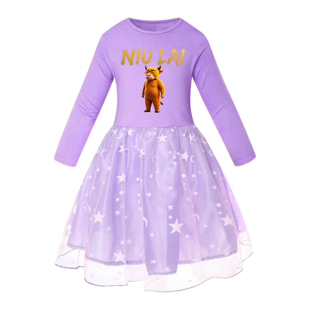 Rainbow Tulle Twirl Dress — 5813 Edition, Style 06 · Star Tulle · Purple