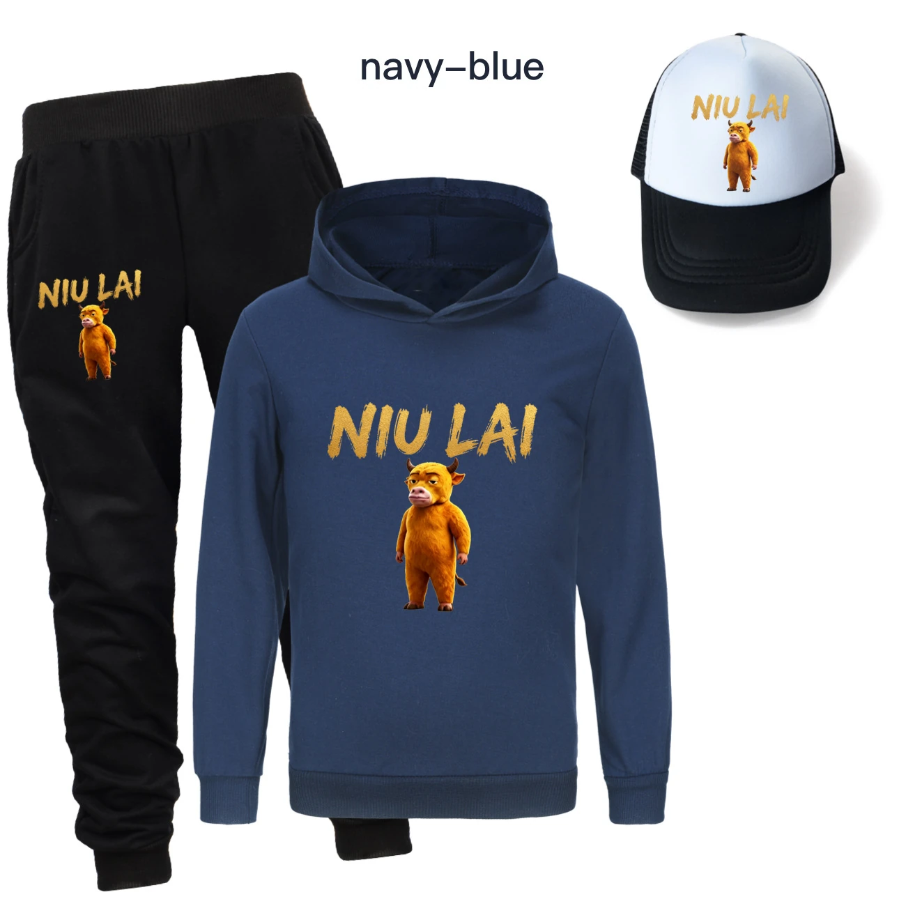 Three-Piece Hoodie, Jogger & Hat Set — 5813 Edition, Style 09 · Navy