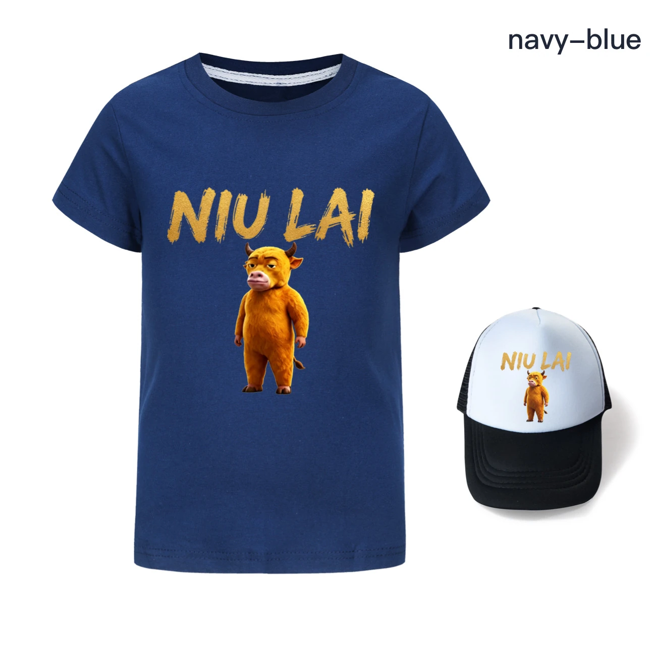 Graphic Tee & Sun Hat Set — 5813 Edition, Style 09 · Navy
