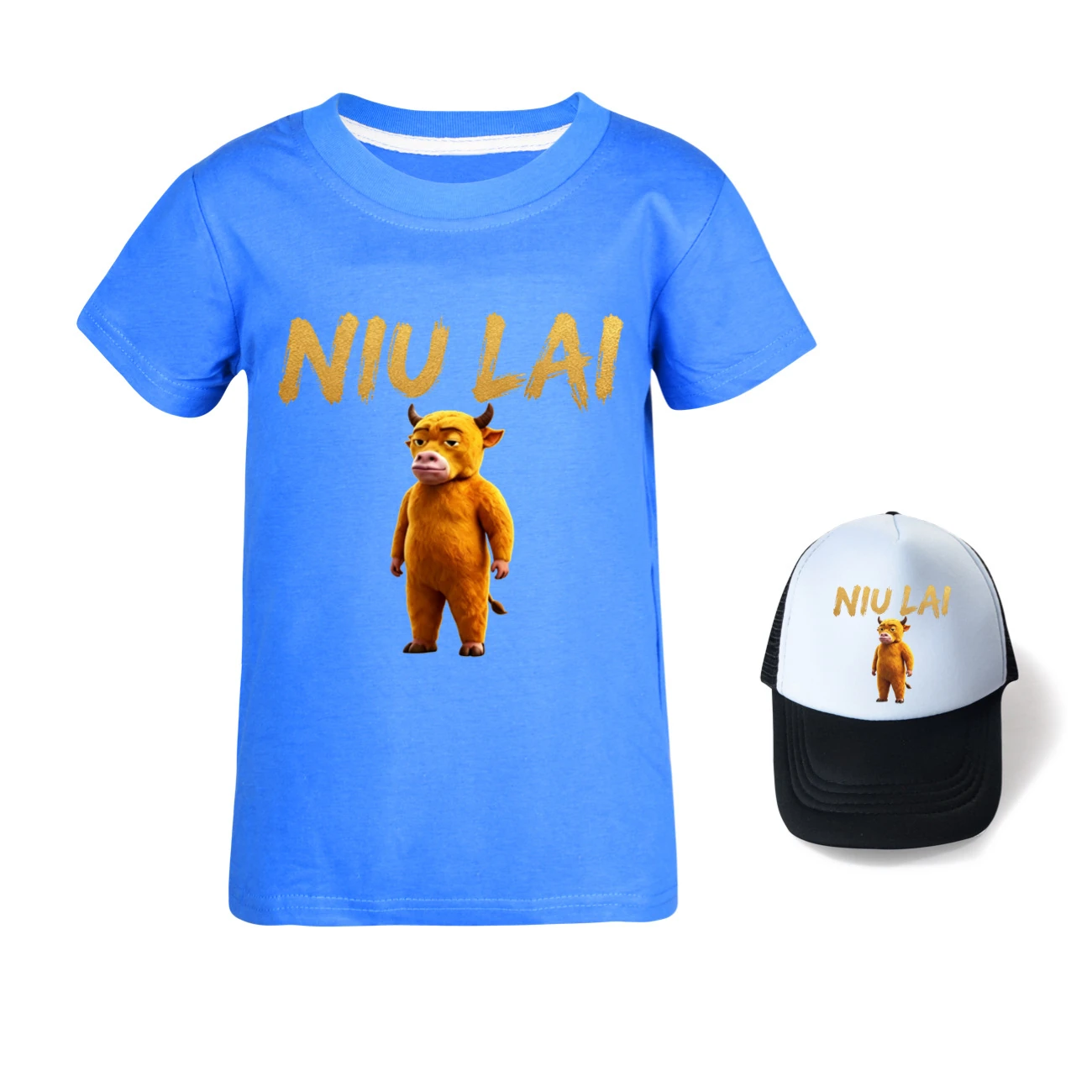 Graphic Tee & Sun Hat Set — 5813 Edition, Style 10 · Deep Blue