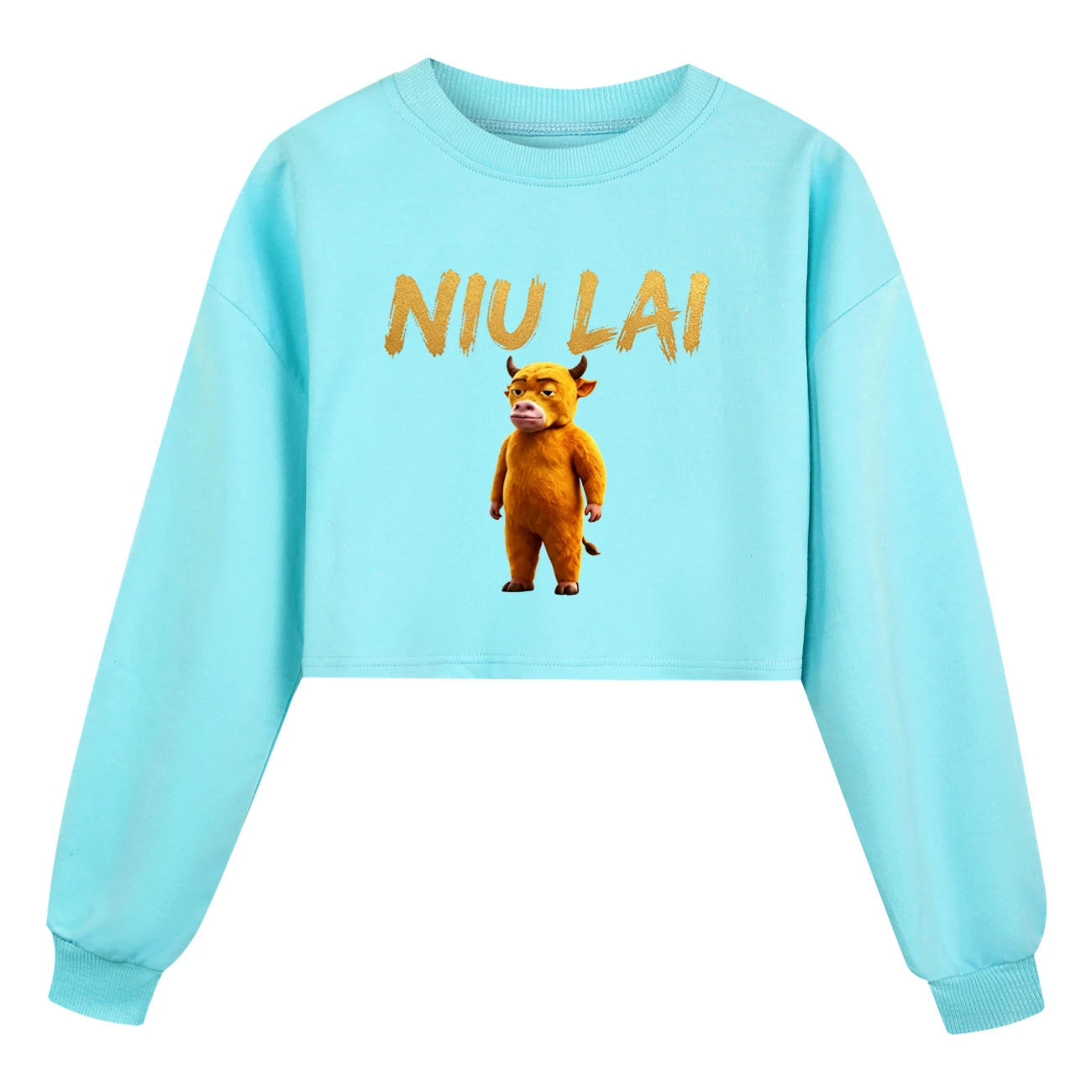 Cropped Sweatshirt Play Set — 5813 Edition, Style 02 · Sky Blue