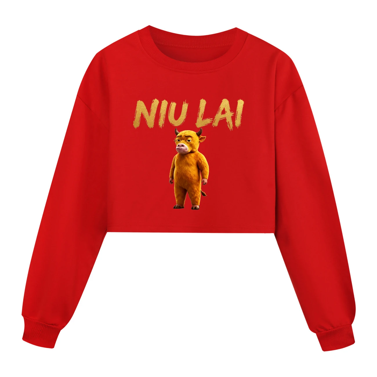 Cropped Sweatshirt Play Set — 5813 Edition, Style 03 · Red