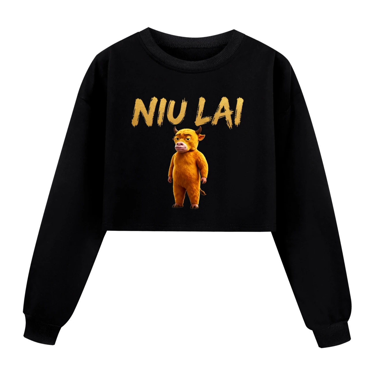 Cropped Sweatshirt Play Set — 5813 Edition, Style 04 · Black
