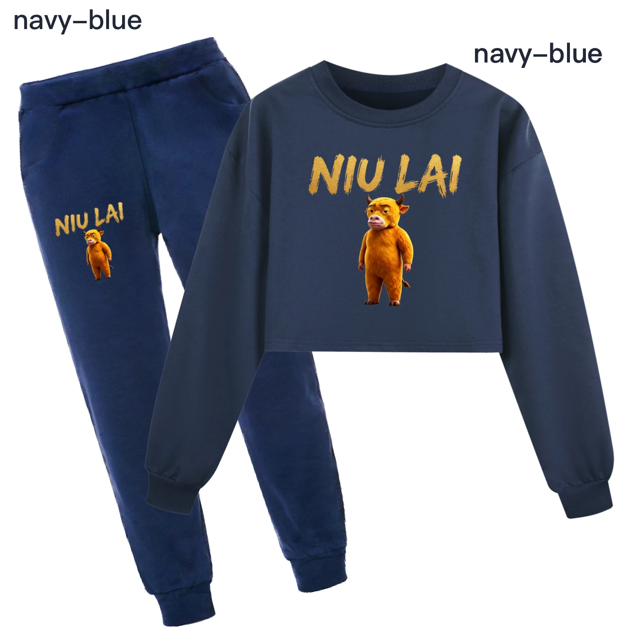Cropped Sweatshirt Play Set — 5813 Edition, Style 08 · Set · Royal Blue