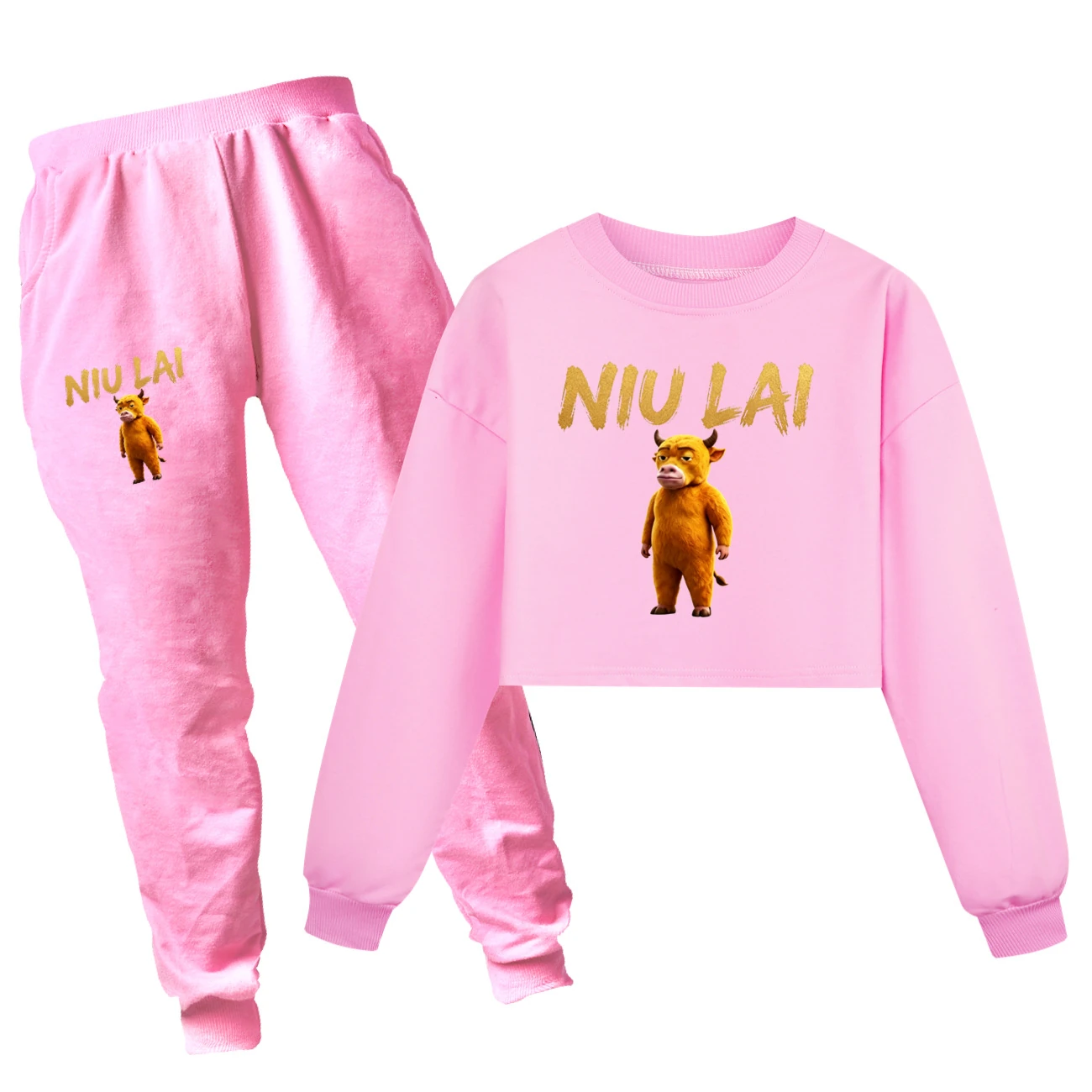 Cropped Sweatshirt Play Set — 5813 Edition, Style 10 · Set · Pink