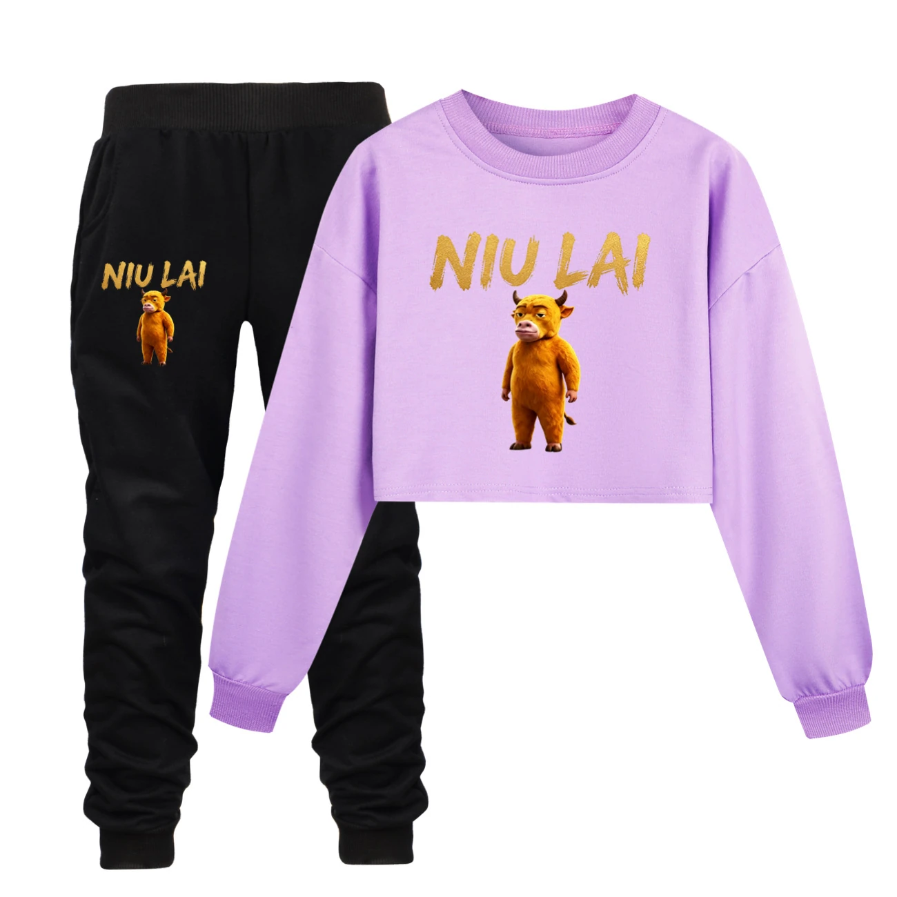 Cropped Sweatshirt Play Set — 5813 Edition, Style 12 · Set · Purple