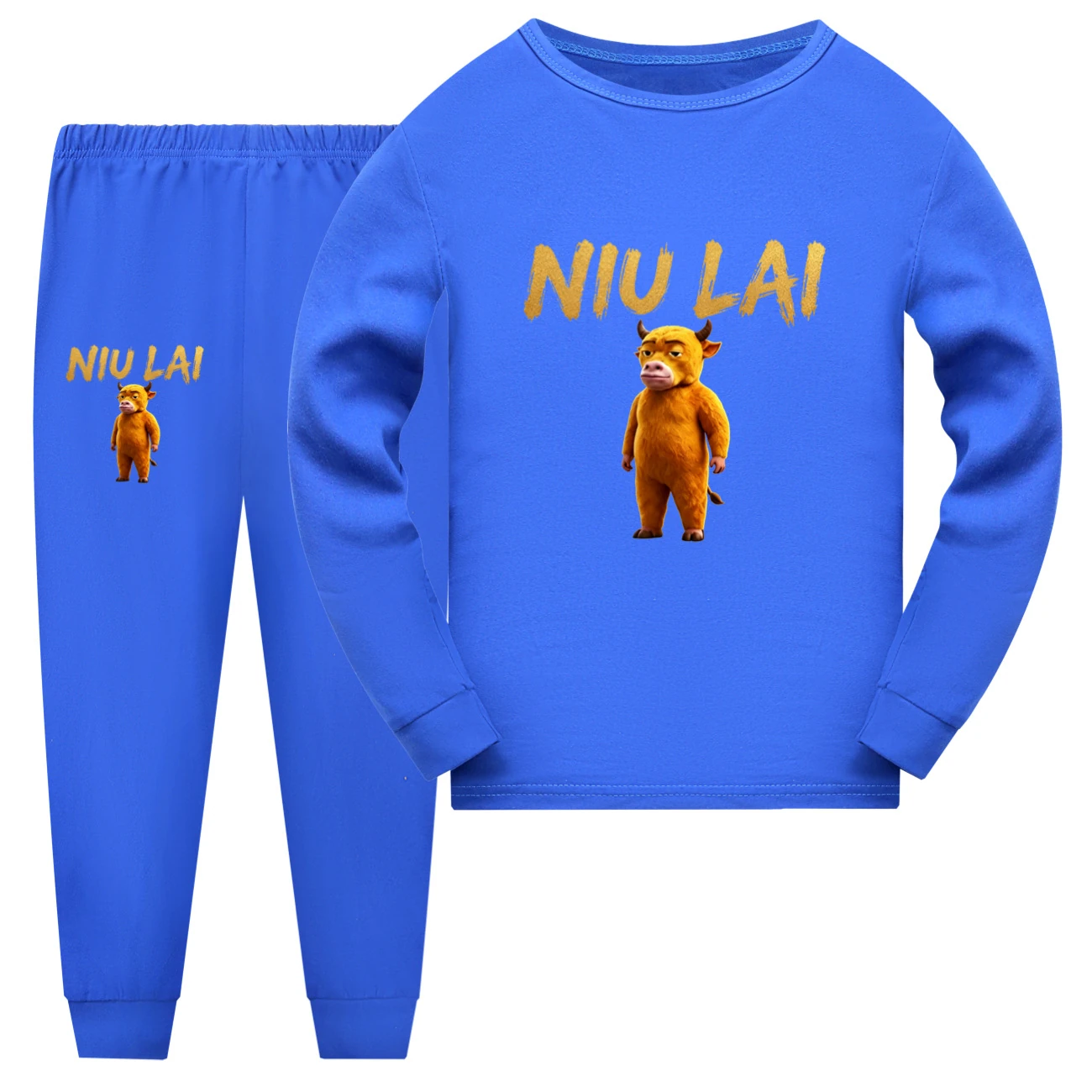 Family Lounge Set — 5813 Edition, Style 12 · Long Sleeve · Blue