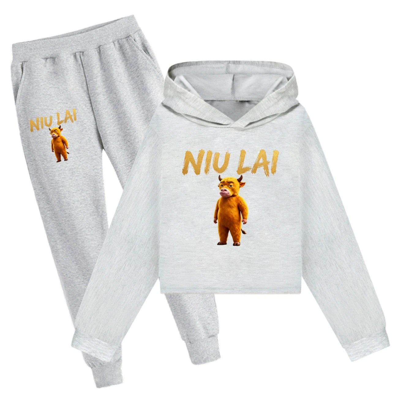 Cropped Hoodie Set — 5813 Edition, Style 11 · Set · Grey