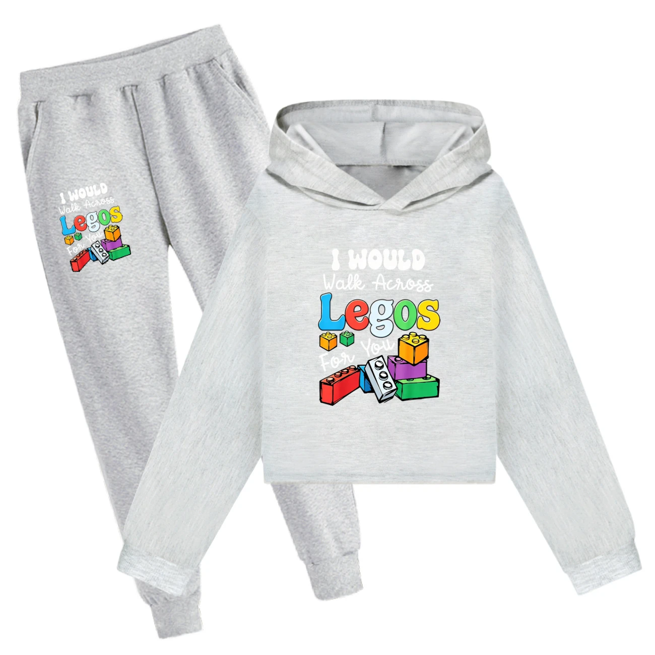 Cropped Hoodie Set — 5817 Edition, Style 11 · Set · Grey