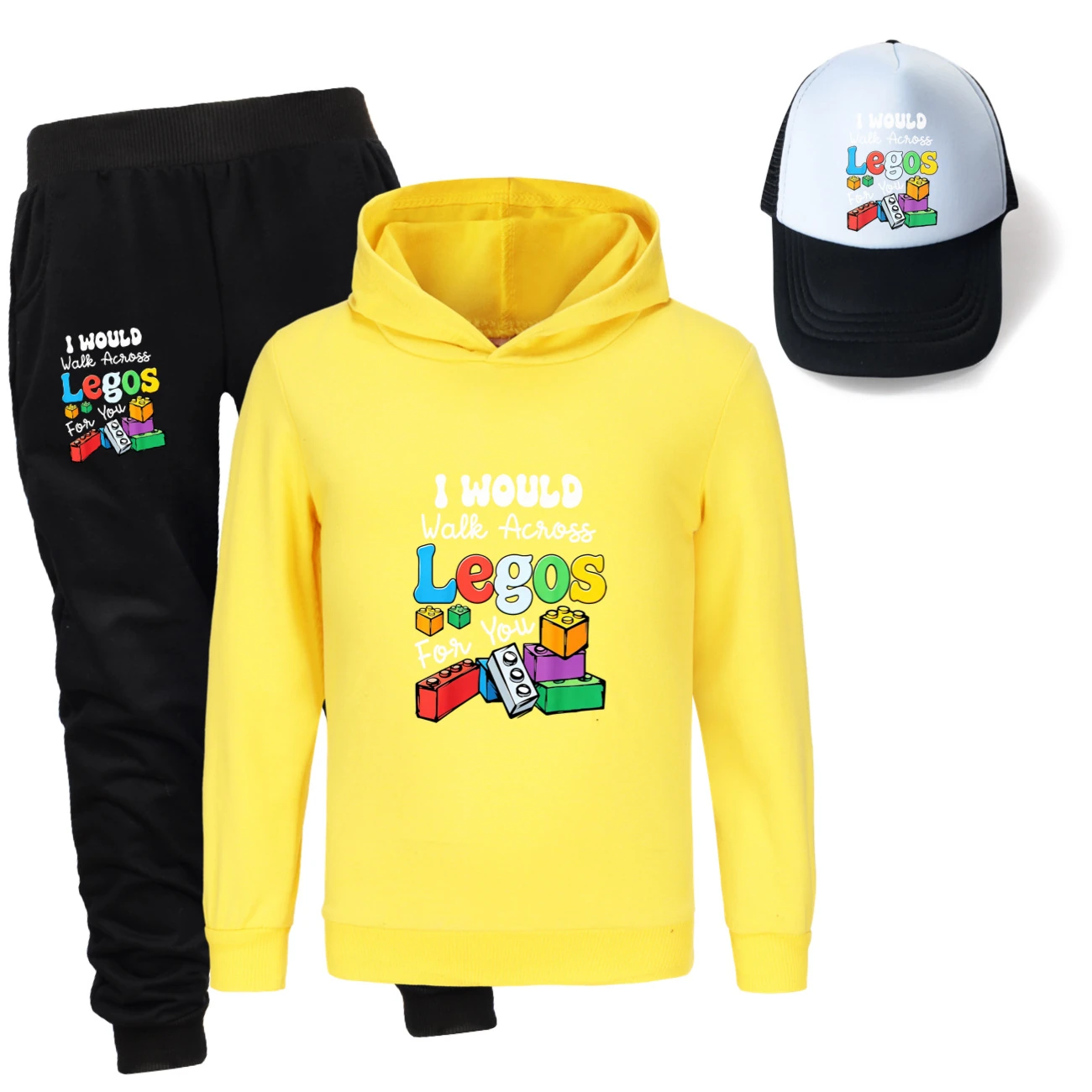Three-Piece Hoodie, Jogger & Hat Set — 5817 Edition, Style 02 · Yellow