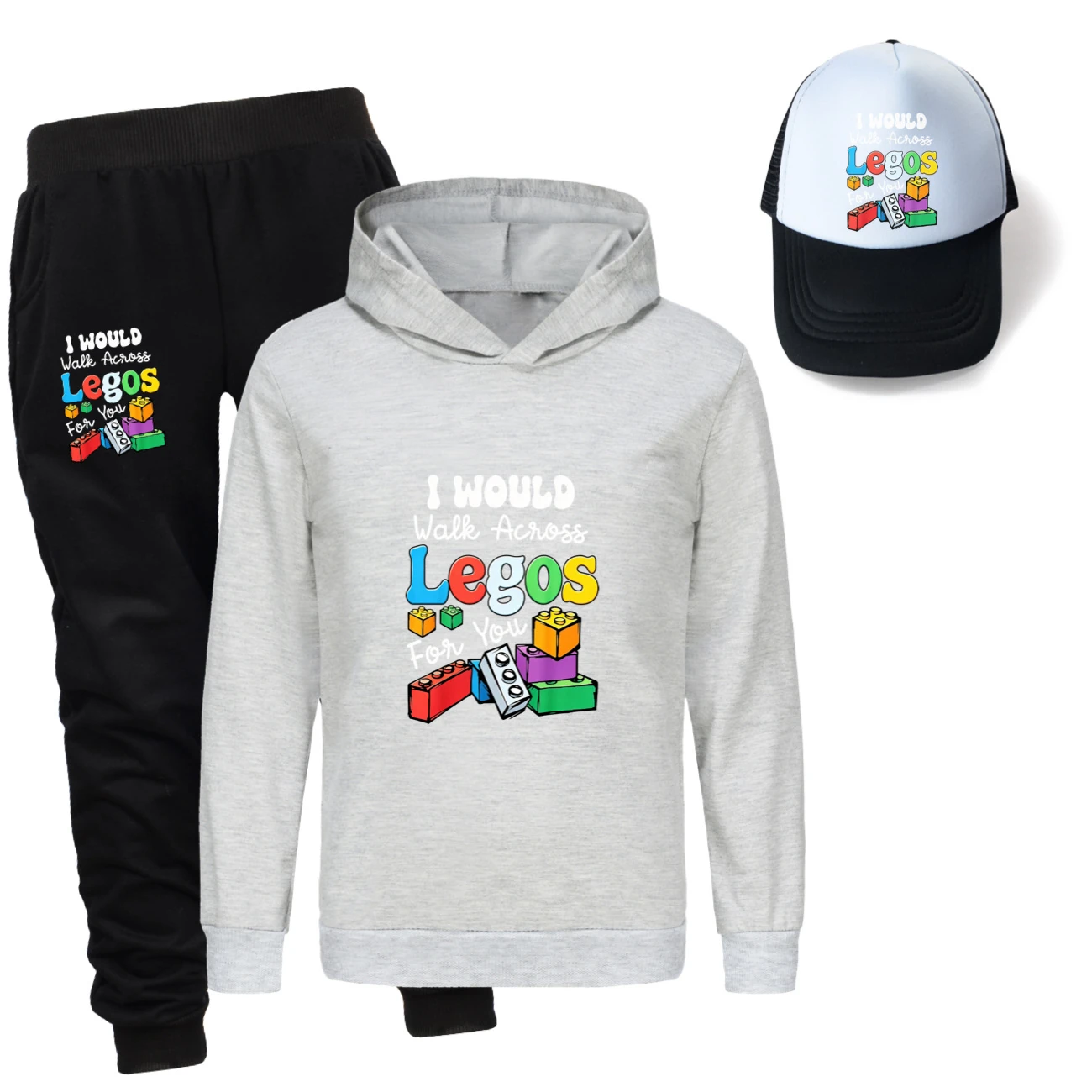 Three-Piece Hoodie, Jogger & Hat Set — 5817 Edition, Style 05 · Grey