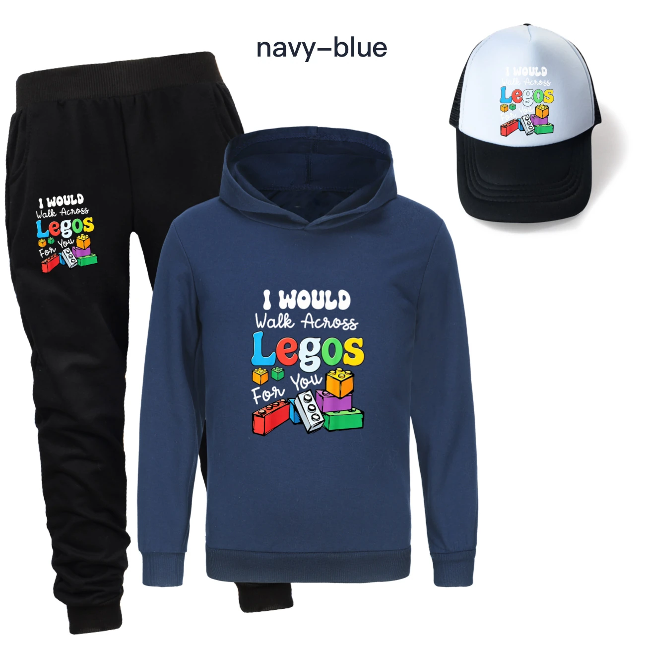 Three-Piece Hoodie, Jogger & Hat Set — 5817 Edition, Style 09 · Navy