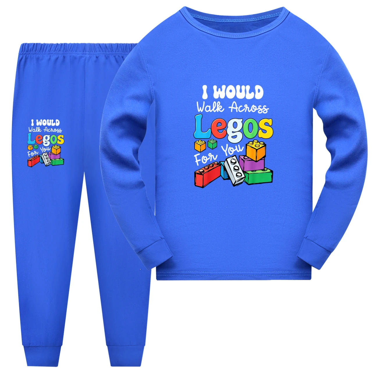 Family Lounge Set — 5817 Edition, Style 12 · Long Sleeve · Blue