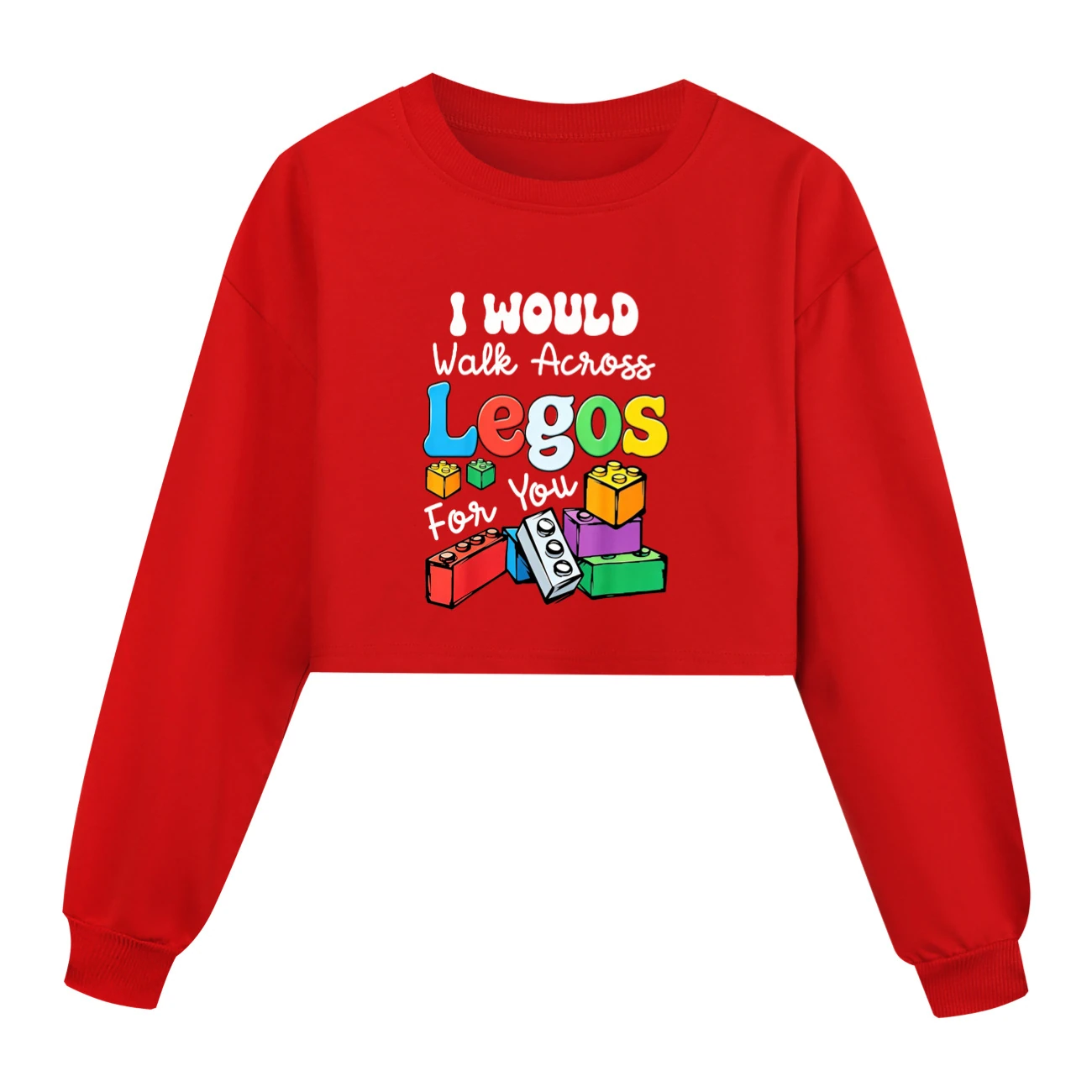 Cropped Sweatshirt Play Set — 5817 Edition, Style 03 · Red