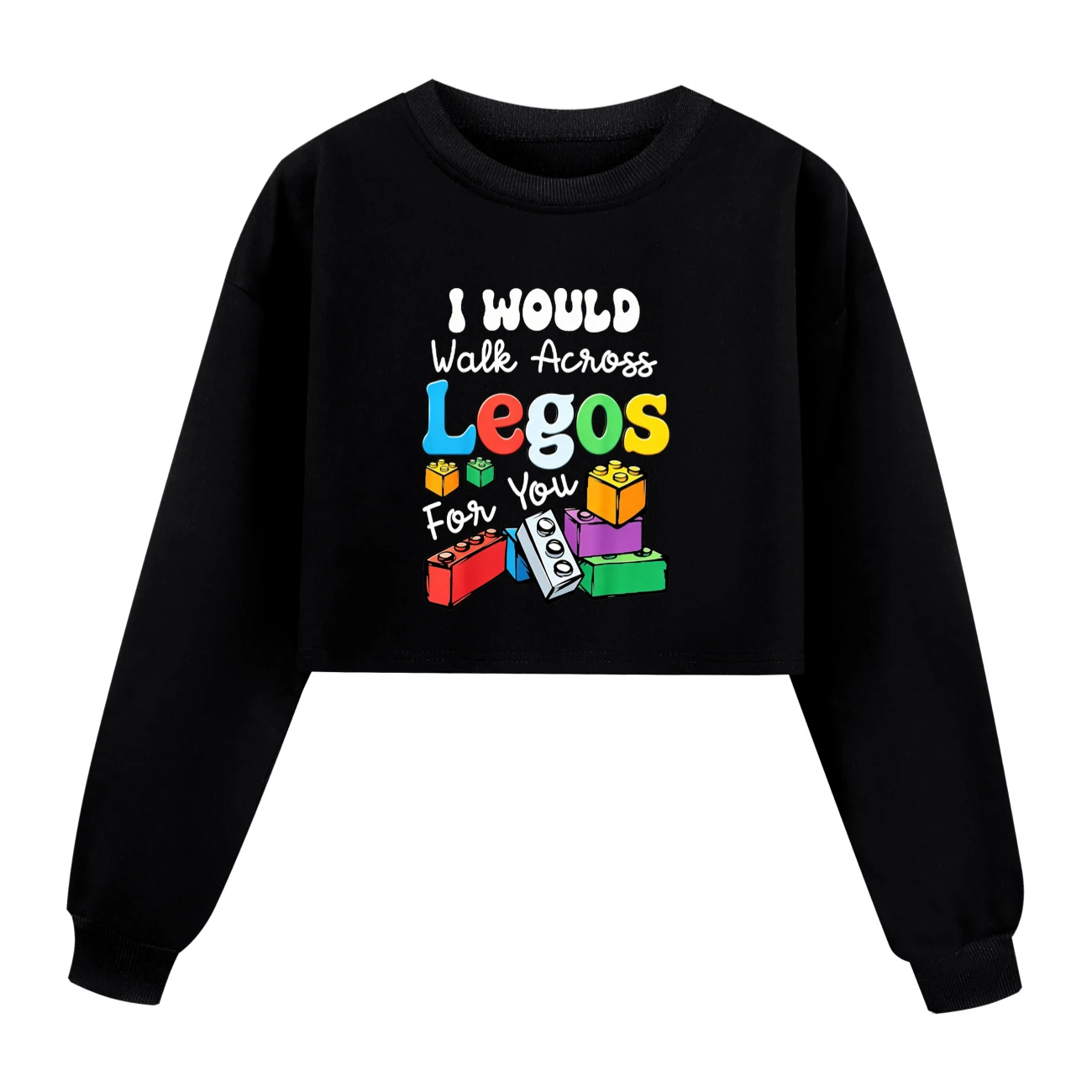 Cropped Sweatshirt Play Set — 5817 Edition, Style 04 · Black