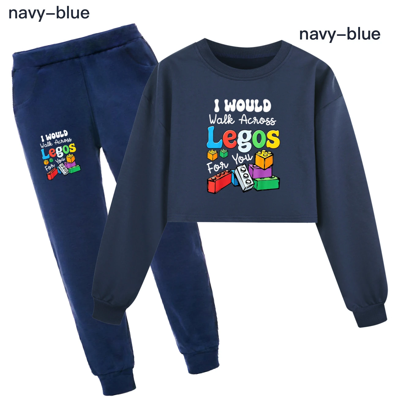 Cropped Sweatshirt Play Set — 5817 Edition, Style 08 · Set · Royal Blue